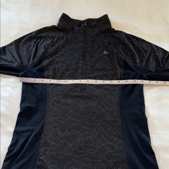 Paradox Pullover Merino Wool Blend Base Layer 1/4 Zip Black Grey Women's Size S - Picture 11 of 14
